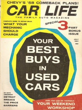 CAR LIFE 1957 JULY - CONCEPTS, DESOTO FIRESWEEP, AP WARNER, VW CAMPER
